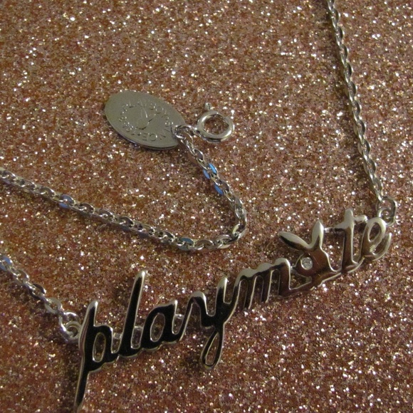 Sterling Silver PLAYBOY Necklace Playmate Pendant - Picture 6 of 7